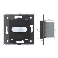 Датчик движения с сенсорным выключателем LIVOLO цвет черный (механизм) VL-C7-01RG-12