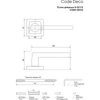 Дверные ручки Code Deco H-22112-A-NISM 30274