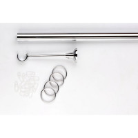 Карниз Peora DIY 28 мм в коробе, одинарный, открытый кронштейн 200 хром глянец 1.6 U Универсальная 57785