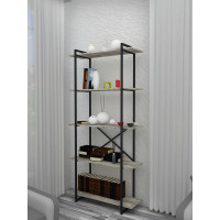 Стеллаж Металл-Завод GUTTA 196x92x34x5 патина/черный GS19692354P2