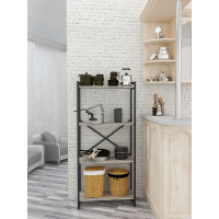 Стеллаж Металл-Завод GUTTA 151x69x34x4 патина/черный GS15169344P2