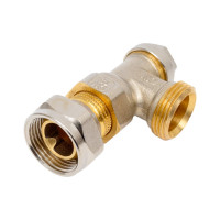 Вентиль для радиатора Honeywell Home 1/2 угловой, нижний, никелированная латунь, конус, Kvs 1.70, PN10 V2420E0015RU