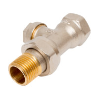 Вентиль для радиатора Honeywell Home 1/2 прямой, нижний, никелированная латунь, конус, Kvs 1.45 V2420D0015RU