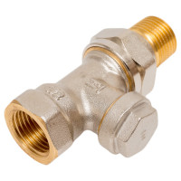 Вентиль для радиатора Honeywell Home 1/2 прямой, нижний, никелированная латунь, конус, Kvs 1.45 V2420D0015RU