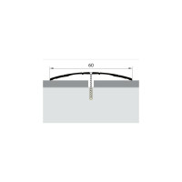 Широкий стык РУССКИЙ ПРОФИЛЬ 60 мм, 1.8 м, алюминий, 10 штук 4607130273098