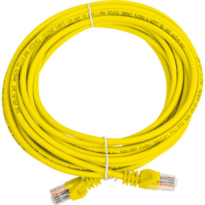 Коммутационный шнур ITK кат. 5Е UTP LSZH 5м желтый PC05-C5EUL-5M