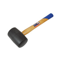 Киянка Usp резиновая черная, 50 мм, 350 г, деревянная рукоятка прямого типа 45350