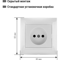 Розетка TDM ELECTRIC 2П 10А 250В белая Лама SQ1815-0022