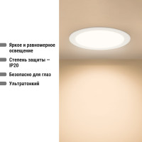 Светильник встраиваемый светодиодный "Даунлайт" TDM ELECTRIC белый 24 Вт 3000К SQ0329-0236