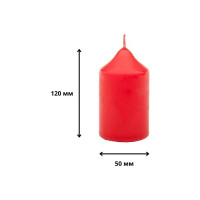 Свеча Антей Candle бочонок 50x120 мм, цвет красный 5074822