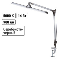 Светодиодный светильник TDM ELECTRIC струбцина СН-60, 2 колена, 220 В, 14Вт, 5000 К, серебяный-черный, SQ0337-0165