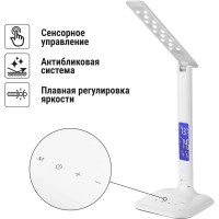 Светильник настольный светодиодный-часы СНЧ-1, 5 Вт, календарь, термометр, 2800-5500 К, сенсор-диммер, USB, белый TDM ELECTRIC SQ0337-0098