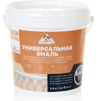 Эмаль универсальная акриловая глянцевая ЭКСПЕРТ черный RAL 9005 0,8 кг 29082