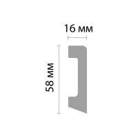 Плинтус напольный Decomaster D234-61ДМ 58x16x2400 мм D234-61 ДМ