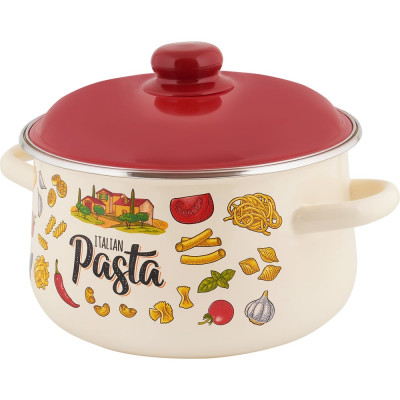 Коническая эмалированная кастрюля appetite Pasta ITALIAN 1с46я