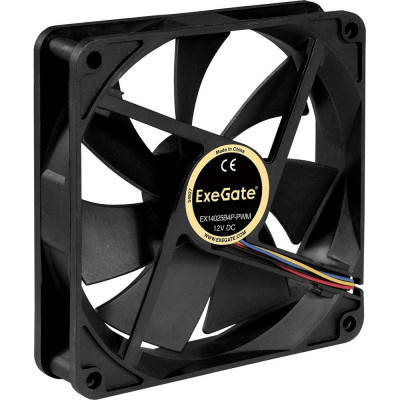 ExeGate Вентилятор EX14025B4P-PWM 140x140x25 мм, двойной шарикоподшипник, 4pin, PWM, 28dBA 288929