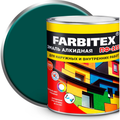 Алкидная эмаль Farbitex ПФ-115 4300006026