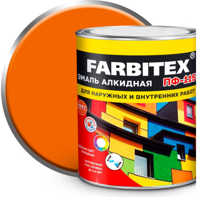 Алкидная эмаль Farbitex ПФ-115 4300006028