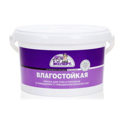 Эксперт Краска влагостойкая супербелая 3кг 15765