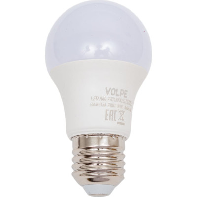 Volpe Лампа светодиодная LED-A60-7W/6500K/E27/FR/SLS UL-00008773
