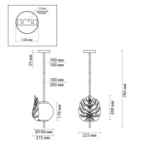 Подвес ODEON LIGHT E14, 1х40W, JUNGLE 4864/1