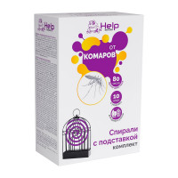 Набор: подставка для спирали от комаров со спиралями HELP 20x13x4 см 80530