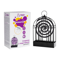 Набор: подставка для спирали от комаров со спиралями HELP 20x13x4 см 80530