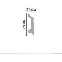Плинтус напольный Decomaster 78x21x2400 мм белый матовый D122-115 ДМ