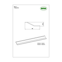 Соединительная планка для линолеума Amig позолоченная 4-820