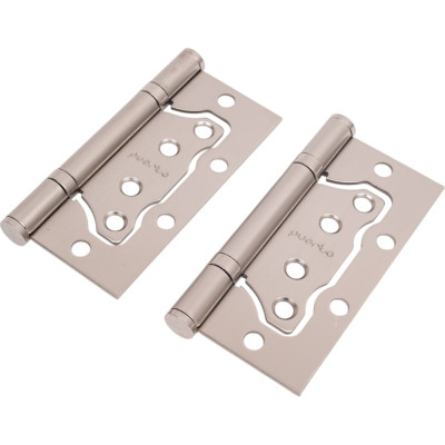 Стальная петля PUERTO, плоский колпачок, без врезки, никель супер матовый, 2 шт. IN100-2S FH MSNбезВР