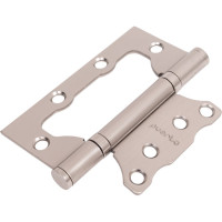 Стальная петля PUERTO, плоский колпачок, без врезки, никель супер матовый, 2 шт. IN100-2S FH MSNбезВР