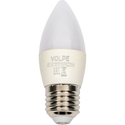 Светодиодная лампа Volpe LED-C37-6W/4000K/E27/FR/SLS UL-00008789