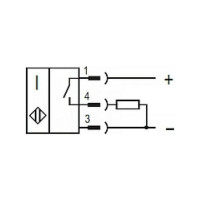 Индуктивный датчик ТЕКО ISB AC2S8-31P-4-LZS4-H Sn=4 мм, корпус М12x1 нерж. стал заподлицо, 10 ... 30 DC NO PNP, IP68, подключение разъем 00-00041612
