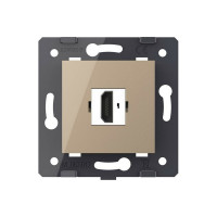 Розетка HDMI LIVOLO 1 пост цвет золотой (механизм) VL-FCHD-2AP