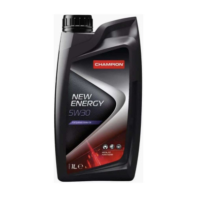 Моторное масло CHAMPION NEW ENERGY 5W30, синтетическое, SL/CF, A3/B4-12, 1 л 8200113