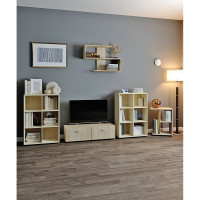 Тумба под ТВ ФЕЛИКС 102x35x29 дуб сонома дуб беленый ПК-МКП-ТМТВ102Х35-В1-966