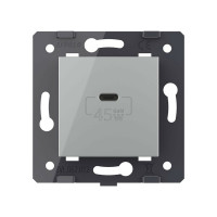 Розетка USB type C LIVOLO с блоком питания 45W, цвет серый (механизм) VL-FCUC-2IP