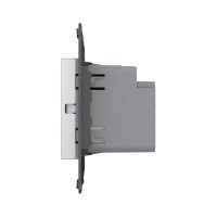Розетка USB type C LIVOLO с блоком питания 45W, цвет серый (механизм) VL-FCUC-2IP