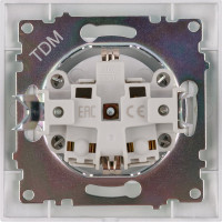 Розетка TDM ELECTRIC 2П+З 16А 250В серебро металлик "Лама" SQ1815-0223