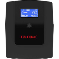 Линейно-интерактивный источник бесперебойного питания DKC 1500 ВА/900 Вт, 1/1, 4xIEC C13, USB + RJ45, LCD, 2x8Aч INFOLCD1500I