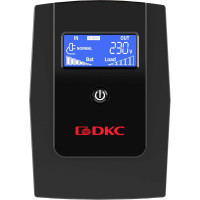 Линейно-интерактивный источник бесперебойного питания DKC 600 ВА/360 Вт, 1/1, 3xIEC C13, USB + RJ45, LCD, 1x7Aч INFOLCD600I