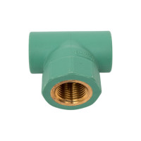 Комбинированный тройник Banninger полипропиленовый, зеленый, 20x1/2x20 ВР 7R41064311