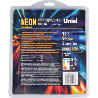 Гибкая светодиодная лента Uniel NEON ULS-N01-2835-120LED/m-6mm-IP67-DC12V-9W/m-5M-YELLOW L-00009088