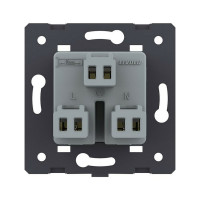 Электрическая универсальная розетка LIVOLO с заземлением защитными шторками 16A, цвет золотой VL-FCT22 16A-2AP