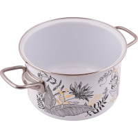 Цилиндрическая эмалированная кастрюля appetite Botany 2 л 1SD165S Botany