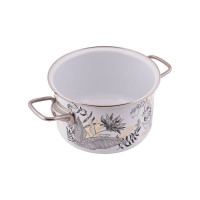 Цилиндрическая эмалированная кастрюля appetite Botany 3 л 1SD185S Botany