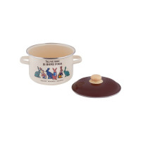 Цилиндрическая эмалированная кастрюля appetite Зайцы 4 л 6RD201M Зайцы