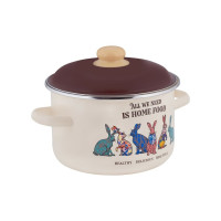 Цилиндрическая эмалированная кастрюля appetite Зайцы 4 л 6RD201M Зайцы