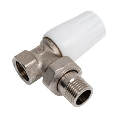 Радиаторный кран DOUBLE-LIN угловой, резьбовой, латунный, Ду=1/2 LL3009A (1/2")