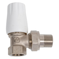 Радиаторный кран DOUBLE-LIN угловой, резьбовой, латунный, Ду=1/2 LL3009A (1/2")
